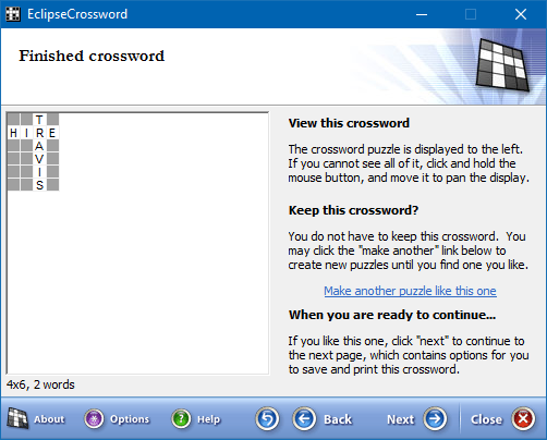 EclipseCrossword puzzle preview