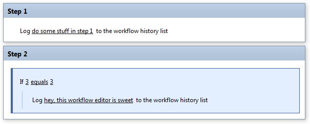 SharePoint Designer workflow editor